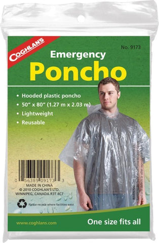 Coghlans Emergency Poncho -Clear