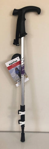 High Trek Rambler 6061 Walk Pole w/ T-Grip Cam-lock - Silver/Pink