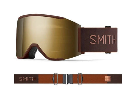 Smith Squad MAG Sepia Luxe Goggles | ChromaPop Sun Black Gold Mirror / ChromaPop Storm Blue Sensor Mirror