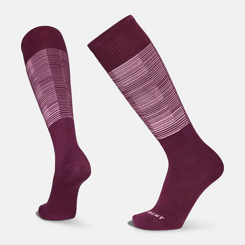 Le Bent Glacier Targeted Cushion Snow Sock Mauve Wine